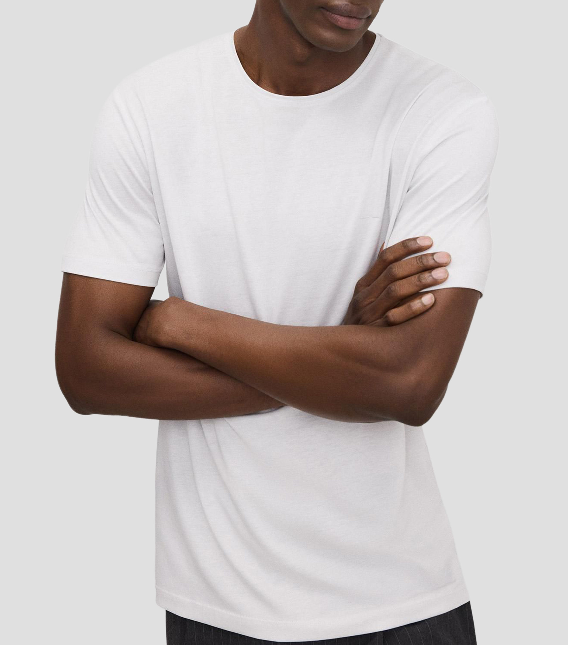 Playera cuello redondo manga corta lisa Hombre